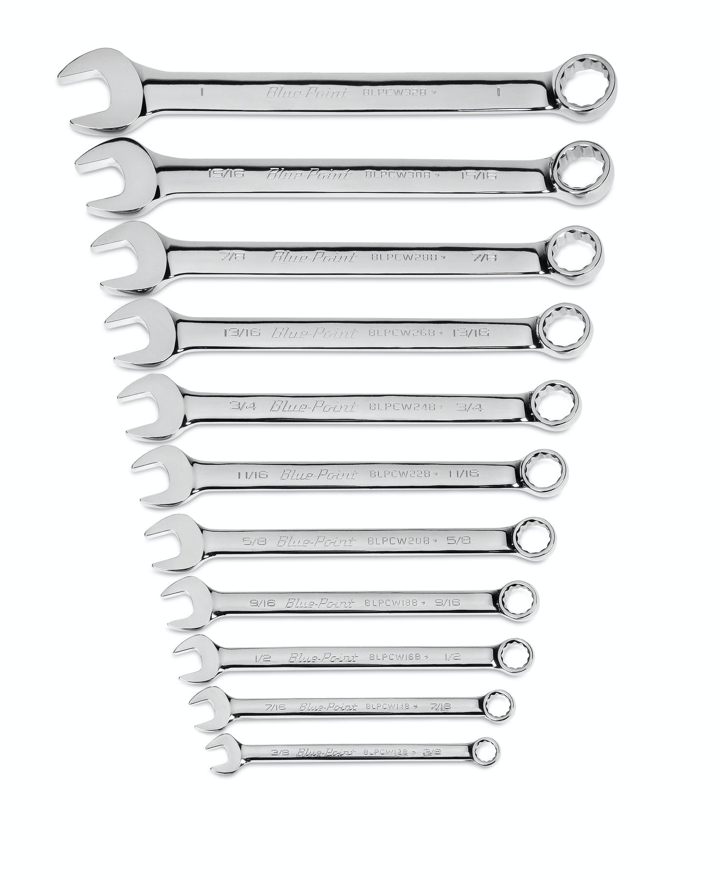 11 pc 12-Point SAE Combination Wrench Set (Blue-Point®) | BLPCWS711B 11 pc 12-Point SAE Combination Wrench Set (Blue-Point®) | BLPCWS711B